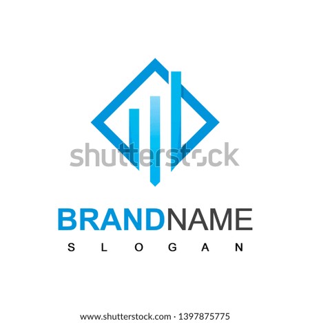 Finance Logo, Accounting Logo With Chart Symbol