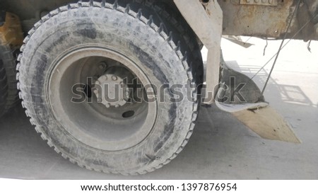 big wheel of a truck