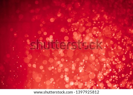 Abstract red christmas glitter lights defocused bokeh background