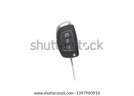 Electronic Hyundai Flip Car keys Royalty-Free Stock Photo #1397980910
