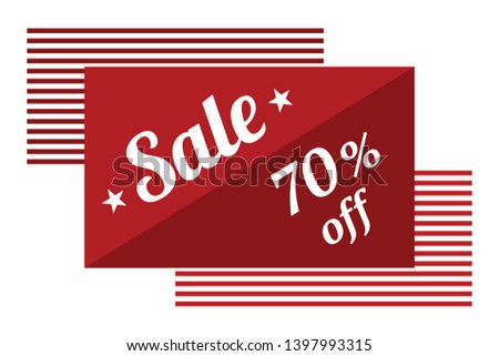 Sale background. Template design for banners, wallpaper, flyers, invitation, posters, brochure, voucher discount. Up to 70% off. Sale banner template design. Vector colorful illustration.