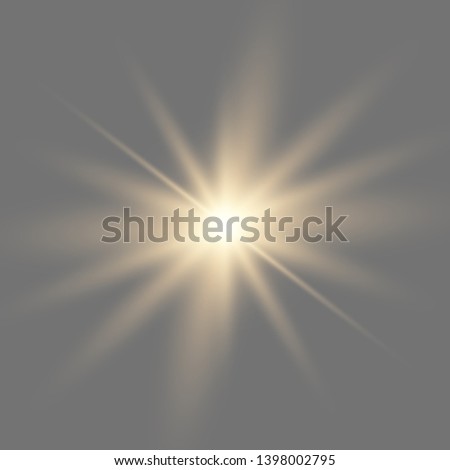 Glow light effect. Star burst with sparkles. Sun. Vector illustration eps 10