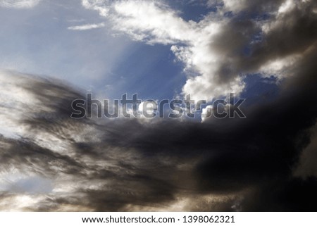 Sky with clouds at summer sunset