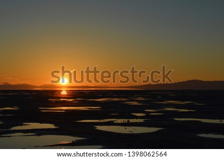 Sunset over the Great Salt Lake
