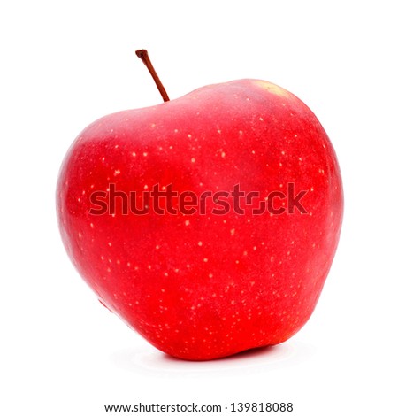fresh red apple isolated on white background
