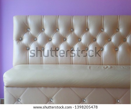beautiful sofa against the wall