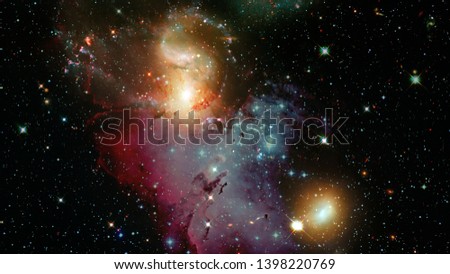 Galaxy and nebula in outer space. Elements of this image furnished by NASA.