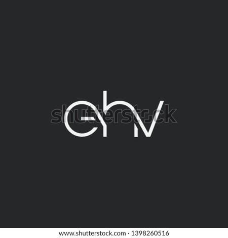 Letters E H V Joint logo icon vector element.