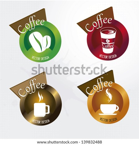 Coffee icons over white background vector illustration