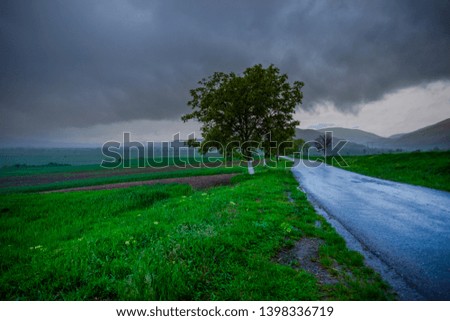 Storm clouds at the springtime