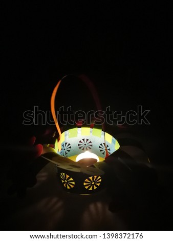 artistic lantern, creation by a five years old
