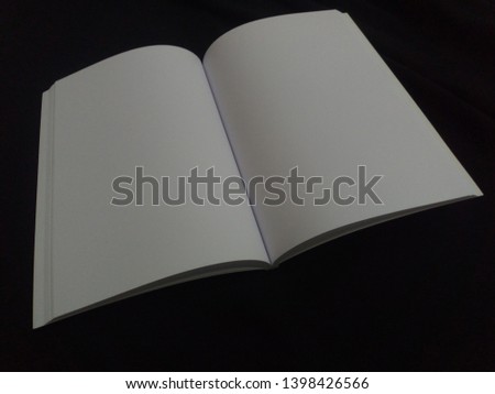 an open empty white book