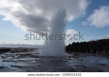 Geysir in action in Iceland