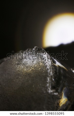 Photo light passes through chunks of ice