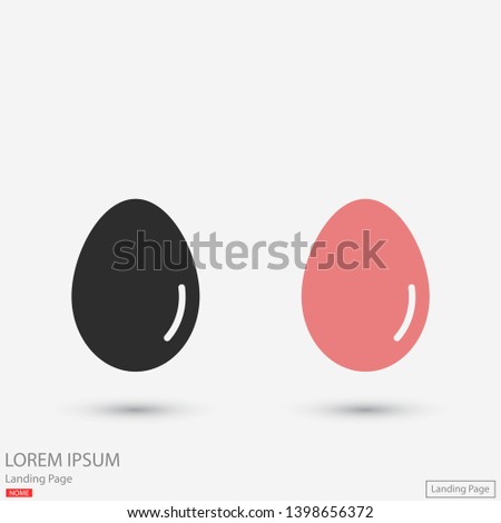 an egg icon vector. lorem ipsum Flat Design JPG