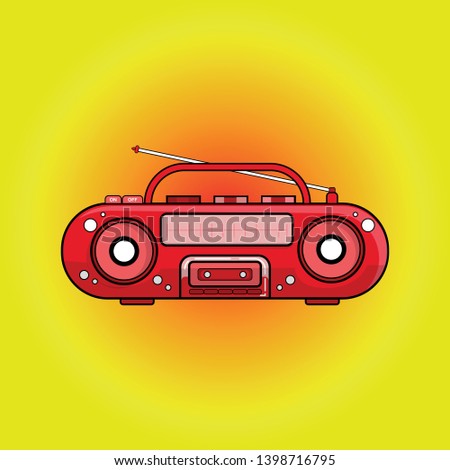 Flat illustration vector of radio 