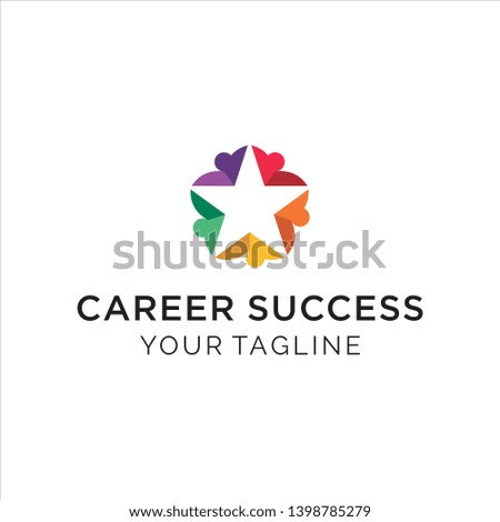 modern colorful career succes logo design 