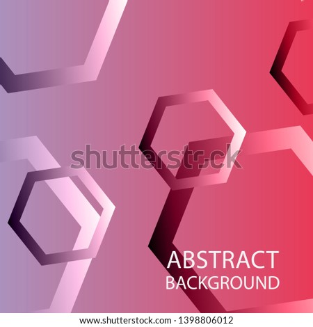 Abstract hexagon background with gradient color . Technology polygonal design . Vector 