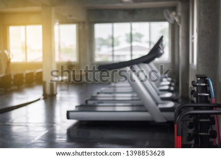 Picture of abstract gym center blurred background,Indoor