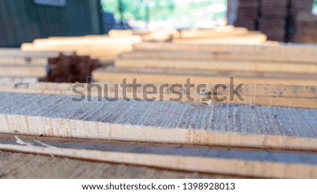 Lumber wood stack ,focus on lumber wood surface