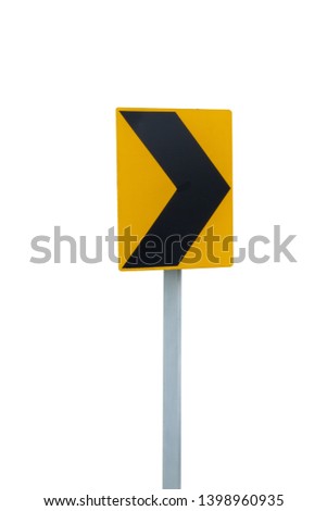 Traffic sign on the White Background with clipping path. 