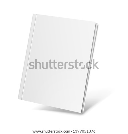Mockup Magazine Cover, Book, Booklet, Brochure. Illustration Isolated On White Background. Mock Up Template Ready For Your Design. Vector EPS10 Royalty-Free Stock Photo #1399051076