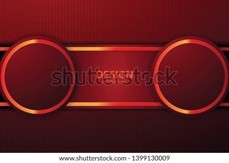 red abstract background banner with circle gold coloe creative digital light modern