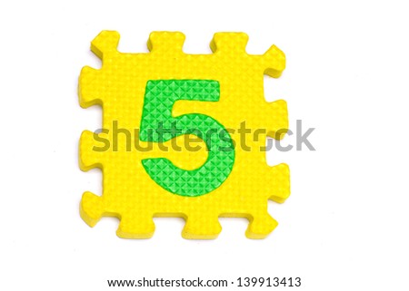 Stock Photo - Colourful numbers isolated on white background