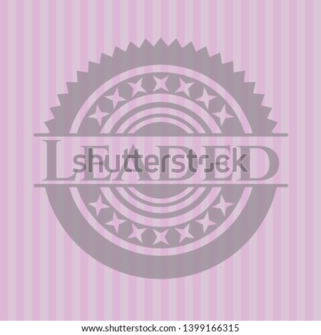 Leaded vintage pink emblem. Vector Illustration. Detailed.