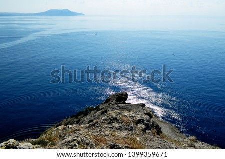 Aerial panoramic view of a rocky.Beautiful Aerial view of beach and sea with coconut palm tree in paradise island for vacation-Image