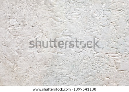 Light gray texture on canvas. A sample of the interior in a commercial space, design repair in the house.