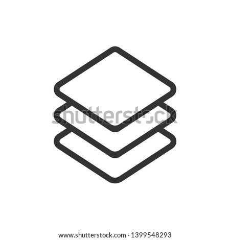 Layers icon, Three levels stacked on top of each other Royalty-Free Stock Photo #1399548293