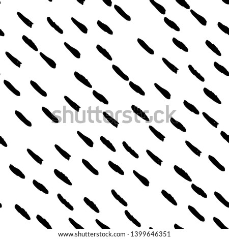 Vector seamless abstract flow diagonal pattern. Hand drawn texture of dash random placed black strokes isolated on white. Freehand drawing. Wallpaper, paper, fabric, textile, wrapping paper design