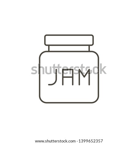Jam vector icon. Simple element illustration from food concept. Jam vector icon on white background