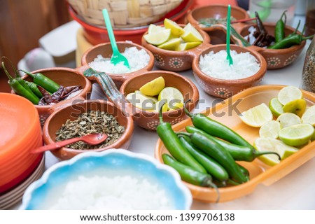 ingredients often at breakfast in Mazamitla Mexico.


 Royalty-Free Stock Photo #1399706138