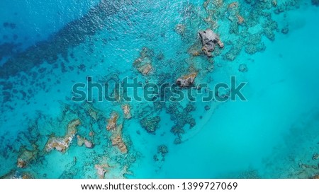 Coral reefs off the coast of Bermuda, clear water of the Atlantic and amazing landscapes