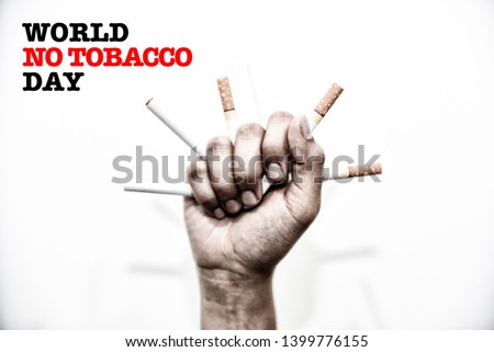 STOP Smoking. World no tobacco day, World Anti Tobacco Day, May 31 No Smoking Day.