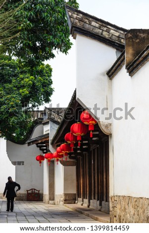 famous historic and cultural area Sanfang Qixiang (Three Lanes and Seven Alleys) in Fuzhou