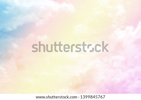 Background sky and clouds with beautiful pastel colors