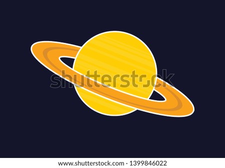 Planet icon on space logo