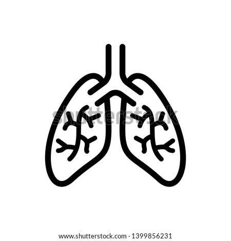 Lungs Vector Icon Design Template Royalty-Free Stock Photo #1399856231