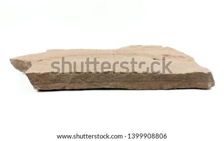Stone mountain isolated on white background, construction work decorate large buildings, Blank for design.