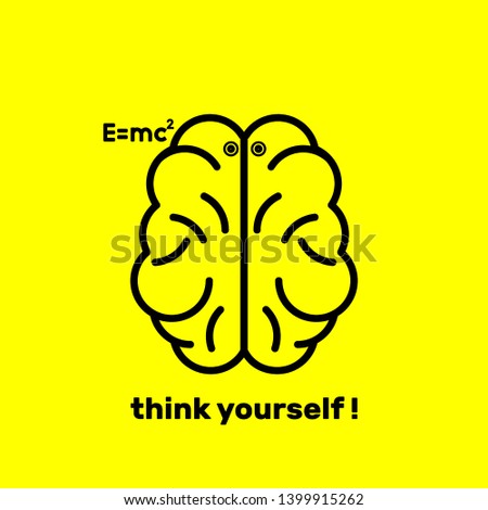 Brain science slogan t-shirt design. EPS 10. vector illustration