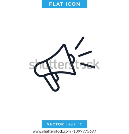 Megaphone Icon Vector Logo Design Template. Royalty-Free Stock Photo #1399975697