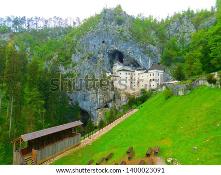 The Predjama renaissance castle built insiste a cave in the south central region of Slovenia near the town of Postojna