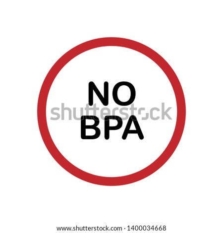 Icon of No BPA : No Bisphenol A. Free Plastic Illustration As A Simple Vector, Trendy Sign and Symbol for Design and Websites, Presentation or Application.