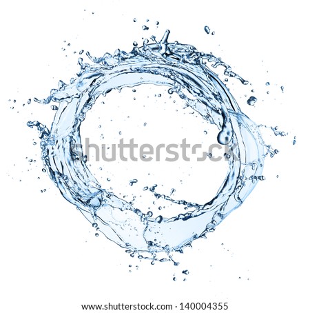 Water circle isolated on white background