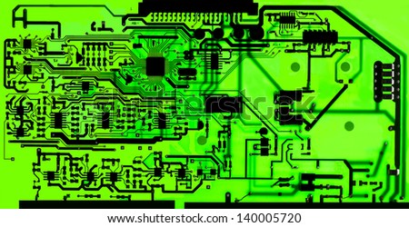 The silhouette of the PCB