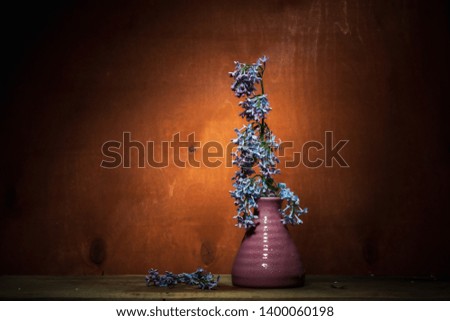 Still life- flower bouquet. Style rural- classical concept