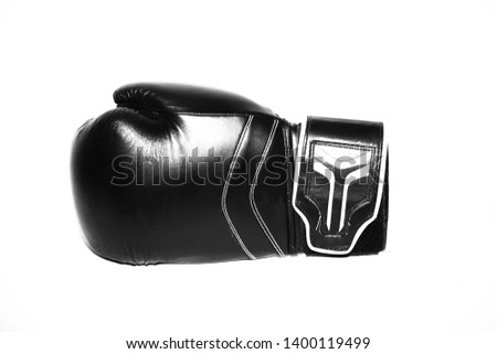 black Boxing glove isolated on white background